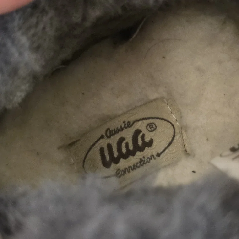 Aussie Connection Gray Leather Shearling Fur Lined Warm Ankle‎ Boots Size 6